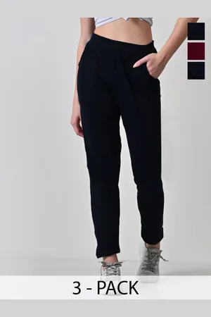 BAESD Women Pack Of 3 Relaxed High-Rise Trousers