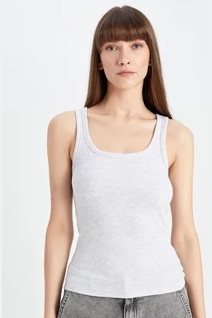 DeFacto Women Solid Scoop Neck Cotton Top