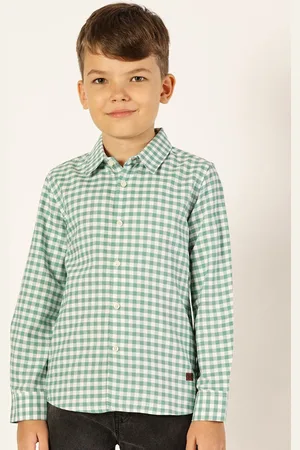 Killer Boys Premium Spread Collar Gingham Checked Cotton Casual Shirt