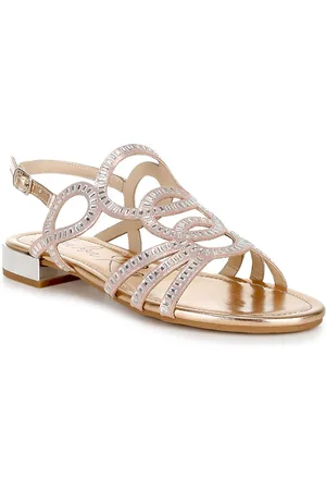 London Rag Women Laser Cuts Open Toe Flats