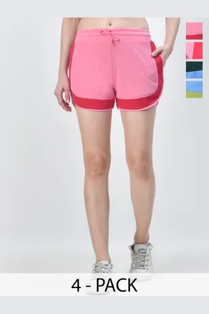 BAESD Pack Of 4 Women High-Rise Hot Pants Shorts