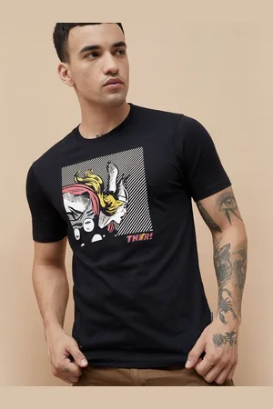Lifestyle Men Graphic Printed Round Neck Cotton T-shirt