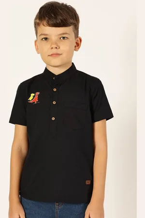 Killer Boys Premium Band Collar Solid Cotton Casual Shirt