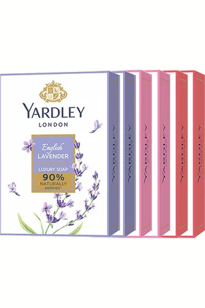 YARDLEY LONDON Set of 6 Lavender-Rose-Red Roses Luxury Soaps - 100 g Each