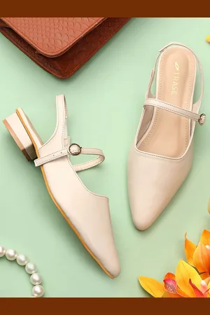 TRASE Women Buckled Block Heels Mules