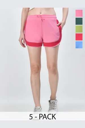 BAESD Women Pack of 5 Mid-Rise Hot Pants Cotton Shorts