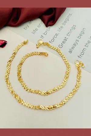Anouk Set Of 2 Gold-Plated Anklets