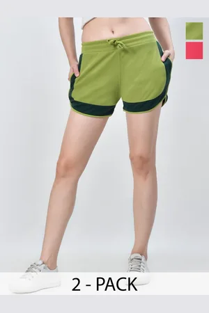 BAESD Women Cotton High-Rise Hot Pants Shorts Pack of 2