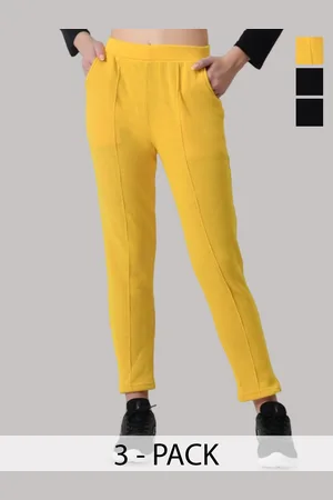 BAESD Pack Of 3 Women Relaxed High-Rise Trousers