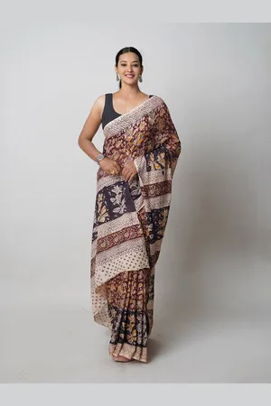Unnati Silks Ethnic Motifs Zari Silk Cotton Handloom Chanderi Saree