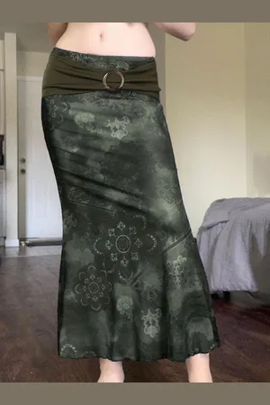 LULU & SKY Women Printed A-Line Midi Skirts