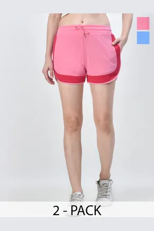 BAESD Women Pack Of 2 High-Rise Hot Pants Shorts
