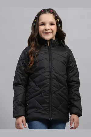 Monte Carlo Girls Solid Hooded Padded Jacket