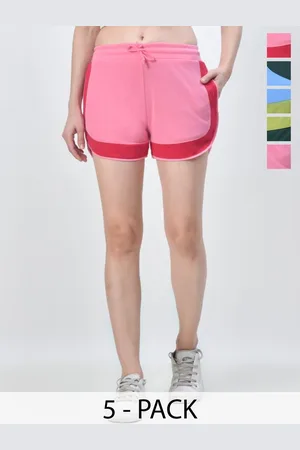 BAESD Women Pack Of 2 High-Rise Hot Pants Shorts
