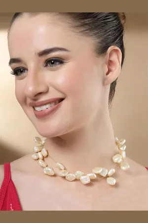 karatcart Gold Plated Pearls Necklace