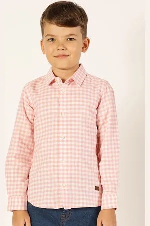 Killer Boys Premium Spread Collar Gingham Checked Cotton Casual Shirt