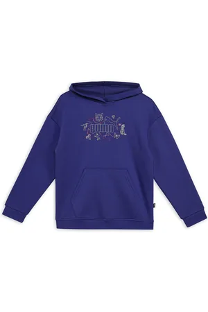PUMA Girls Starry Safari Hoodie Printed Relaxed Fit Hoodie