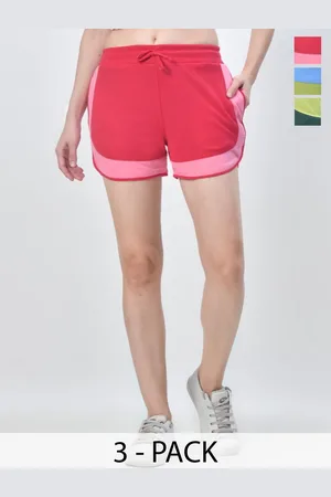 BAESD Women Pack Of 3 Mid-Rise Hot Pants Shorts