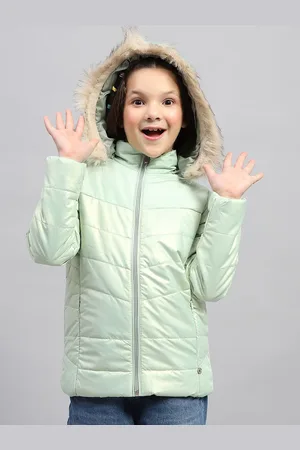Monte Carlo Girls Solid Hooded Parka Jacket