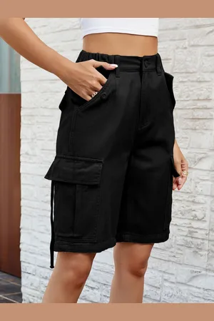 Stylecast Women Cargo Mid-Rise Shorts