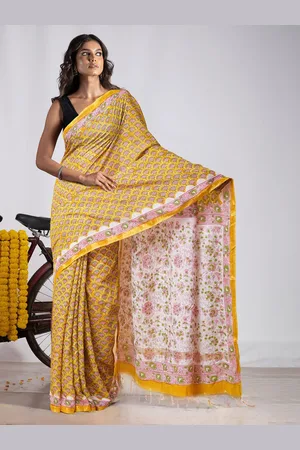 Unnati Silks Floral Handloom Chanderi Saree