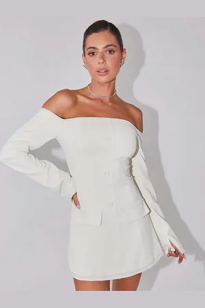 LULU & SKY Women Solid Off Shoulder BodyCon Dress