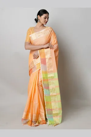 Unnati Silks Zari Pure Cotton Handloom Narayan Peth Saree