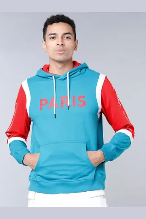 Highlander Men Typography Printed Hood Cotton Pullover Sweatshirt