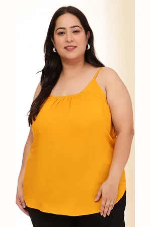 DressBerry Women Solid Shoulder Straps Plus Size Top