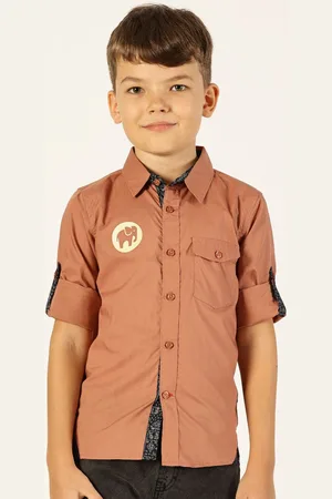 Killer Boys Premium Spread Collar Solid Cotton Casual Shirt