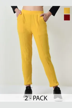 BAESD Women Solid Relaxed High-Rise Trousers