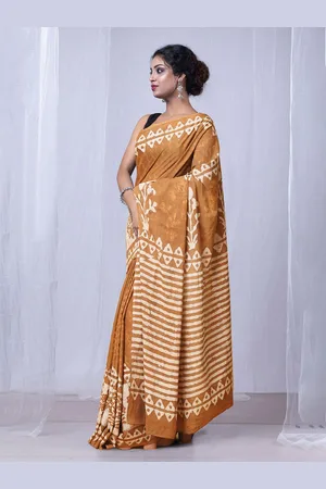 Unnati Silks Women Pure Cotton Handloom Dabu Saree