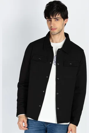 Status Quo Men Spread Collar Denim Jacket with Embroidered