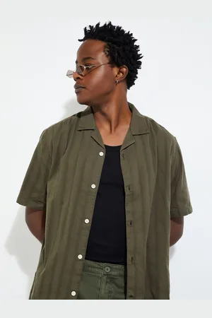 Max Collection Urb_N Men Oversized Striped Resort Shirt