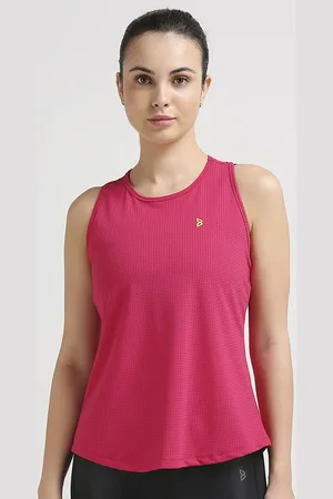 BODD ACTIVE Women Self Design Round Neck Nylon Top
