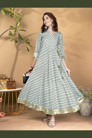 Anouk Striped With Tie-Ups Detail Maxi Dress
