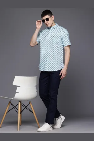 Allen Solly Left Printed Classic Sport Fit Pure Cotton Shirt