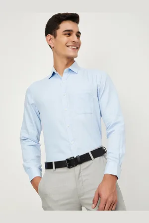 Max Collection Men Spread Collar Vertical Striped Cotton Casual Shirt