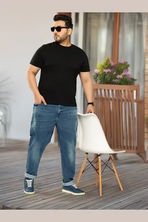 Sztori Men Plus Size Slim Fit Light Fade Jeans
