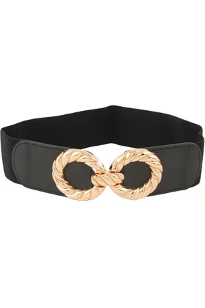 STYLE SHOES Women Interlock Closure Stretchable Textured Belt