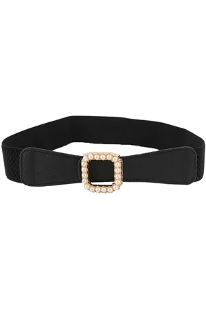 STYLE SHOES Women Push Pin Closure Stretchable Textured Belt