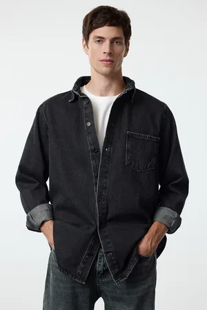Trendyol Men Washed Longline Denim Jacket