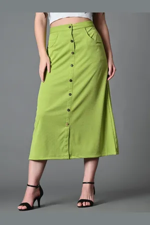 Roadster The Lifestyle Co Ribbed A-Line Embellished Skirt