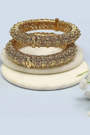 Biba Set Of 2 Stones-Studded Bangles