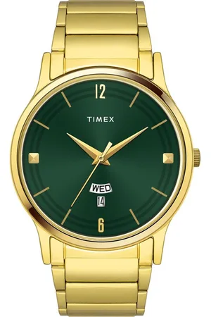 Timex Men Brass Dial & Bracelet Style Straps Reset Time Analogue Watch TW000R462