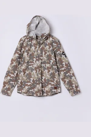 Lifestyle Boys Hood Floral Printed Cotton Casual Shirt