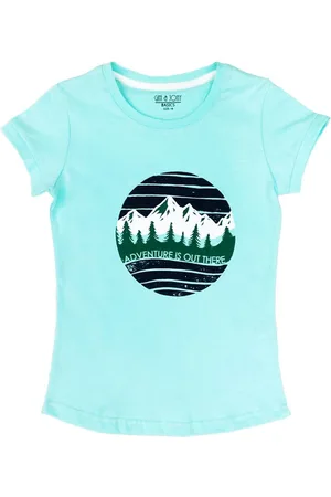 Gini and Jony Girls Graphic Printed Round Neck Cotton T-Shirt