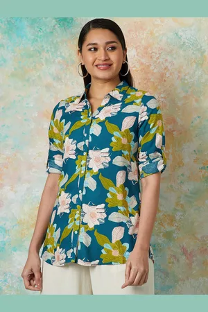 Lifestyle Mandarin Collar Printed Tunic