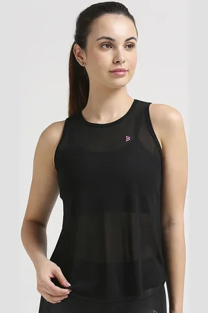 BODD ACTIVE Women Solid Round Neck Nylon Top