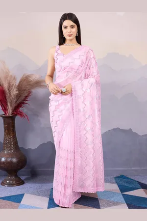 VAIRAGEE Embellished Embroidered Net Saree